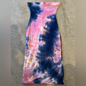 Tie dye tube dress